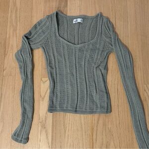 Hollister Crochet Sweater
